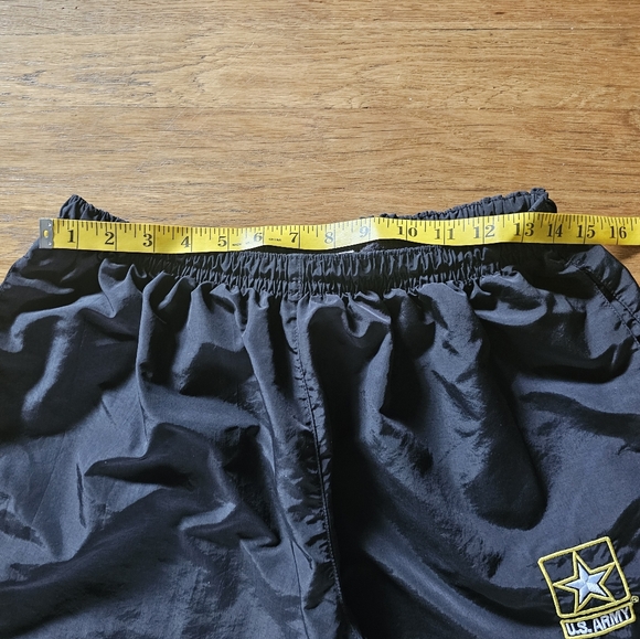 US Army APFU Black 100% Nylon Physical Training Track Pants Unisex Size Large - Picture 9 of 15